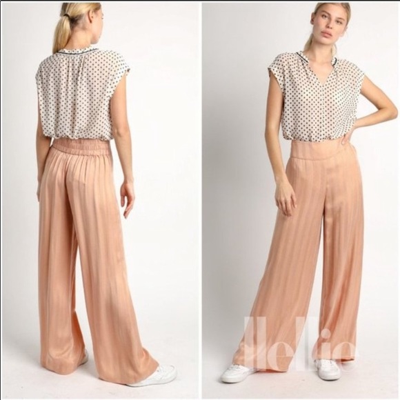 Anthropologie Pants - NWT ANTHRO Silky Satin Woven Wide-Leg Pants: M6/8
